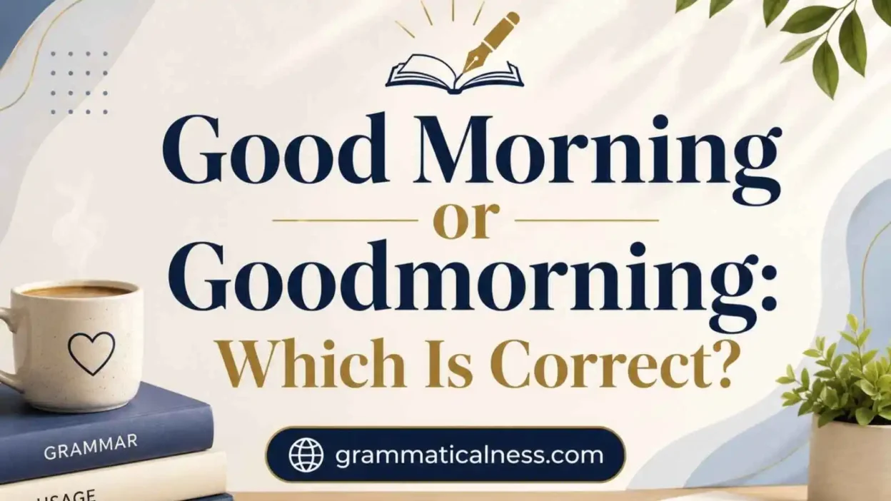 Good Morning or Goodmorning