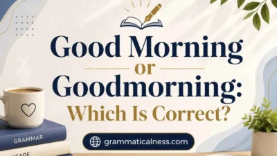 Good Morning or Goodmorning