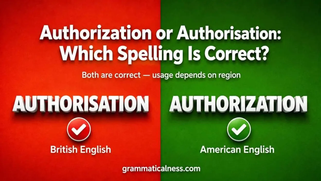 Authorization or Authorisation