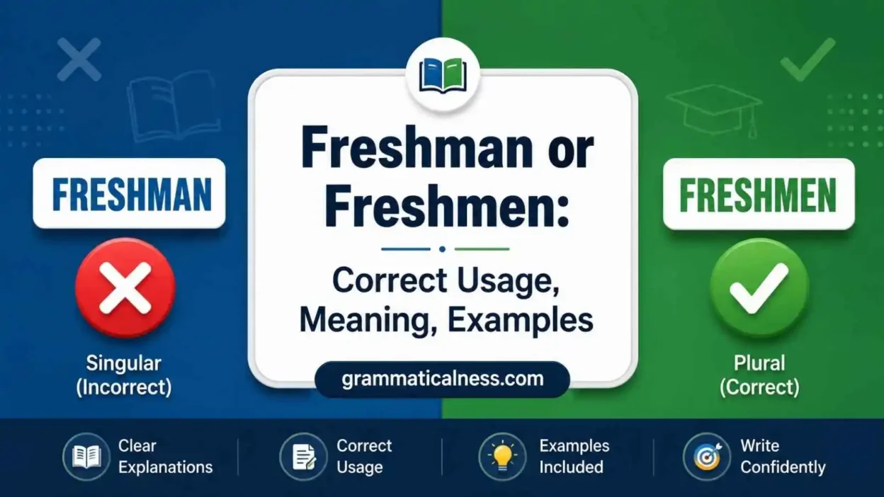 Freshman or Freshmen