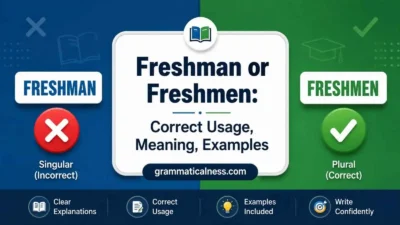 Freshman or Freshmen