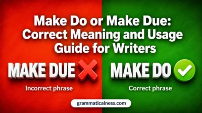 Make Do or Make Due