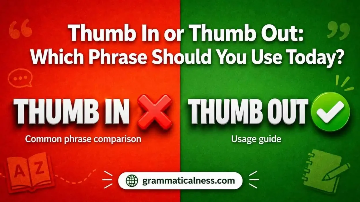 Thumb In or Thumb Out
