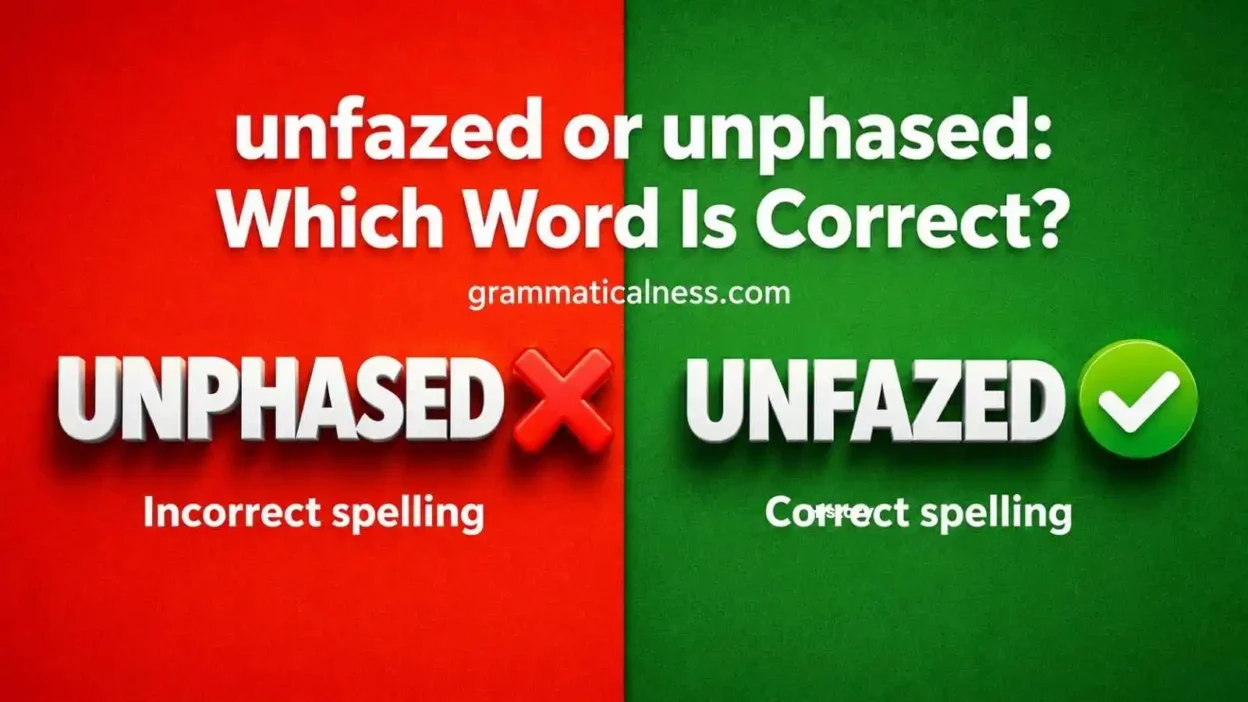 unfazed or unphased