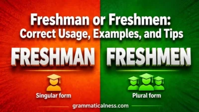 Freshman or Freshmen