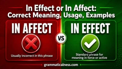 In Effect or In Affect