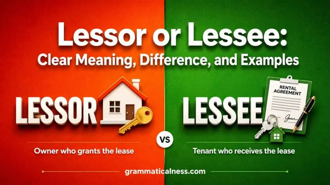 Lessor or Lessee