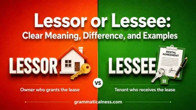 Lessor or Lessee