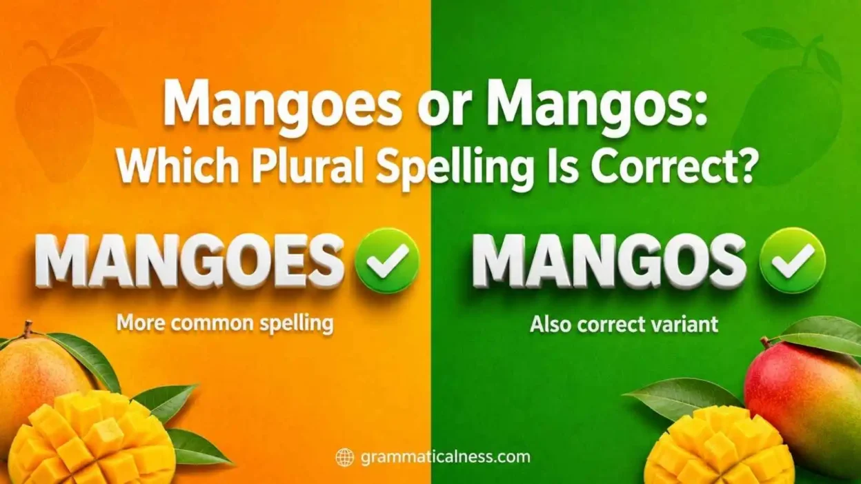 Mangoes or Mangos