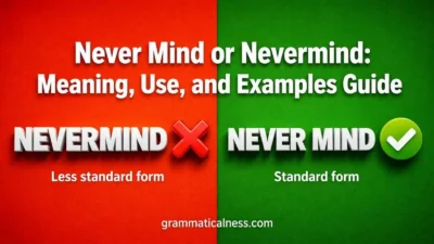 Never Mind or Nevermind
