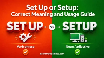 Set Up or Setup