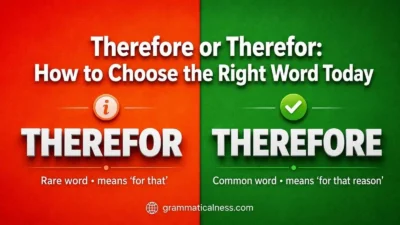 Therefore or Therefor