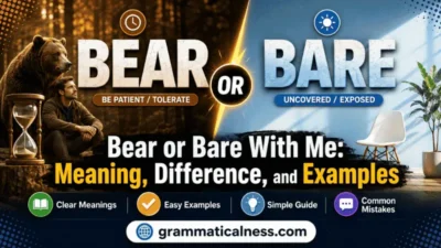 Bear or Bare With Me