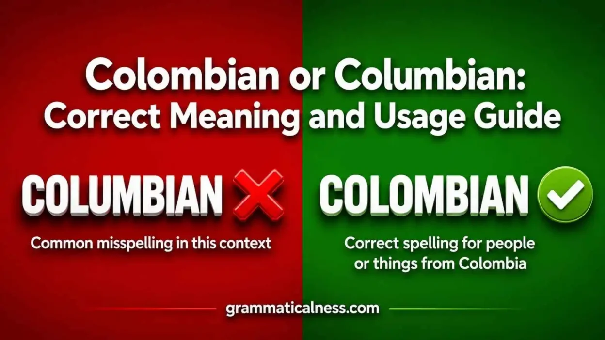Colombian or Columbian