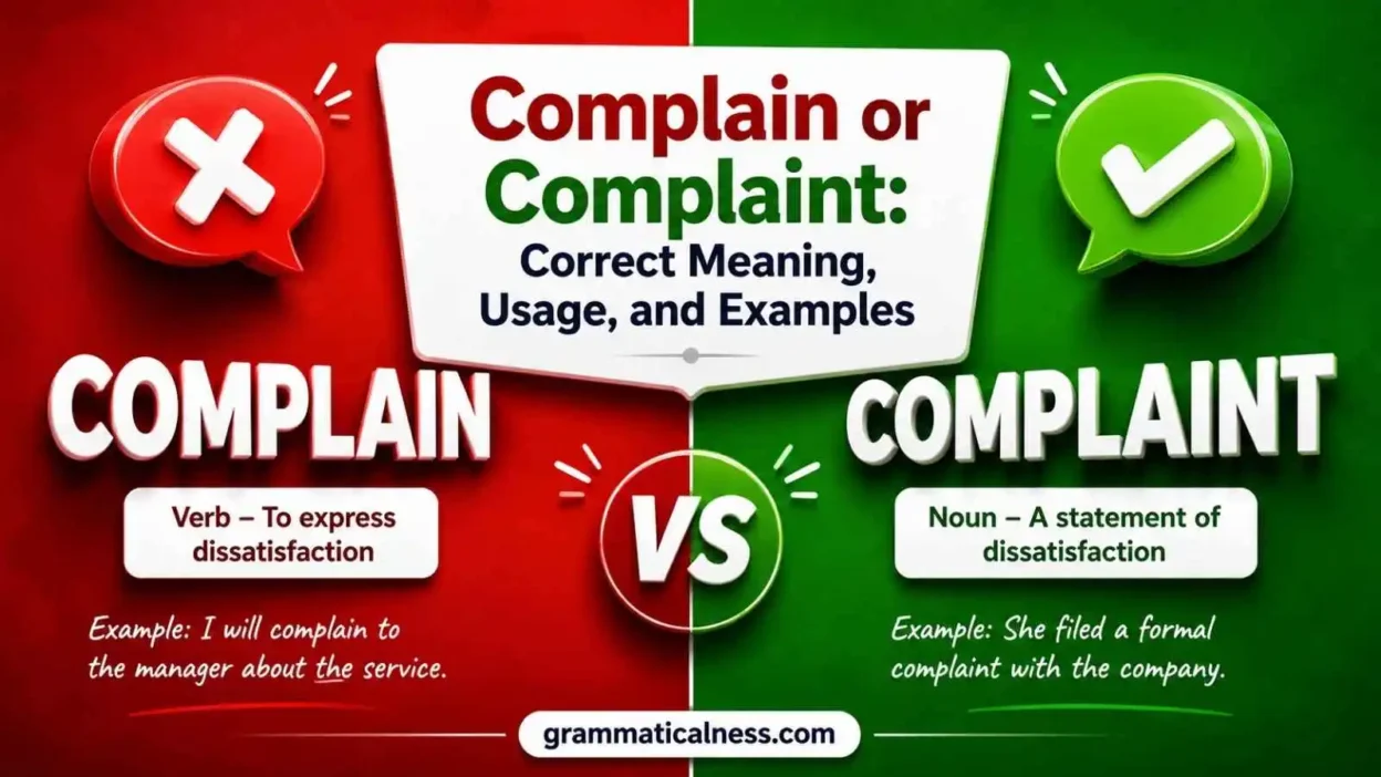 Complain or Complaint