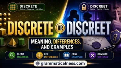 Discrete or Discreet