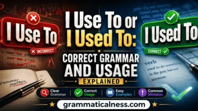 I Use To or I Used To