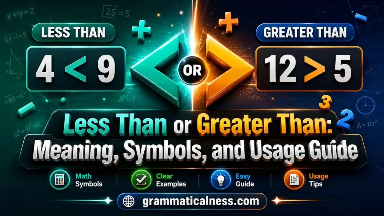 Less Than or Greater Than