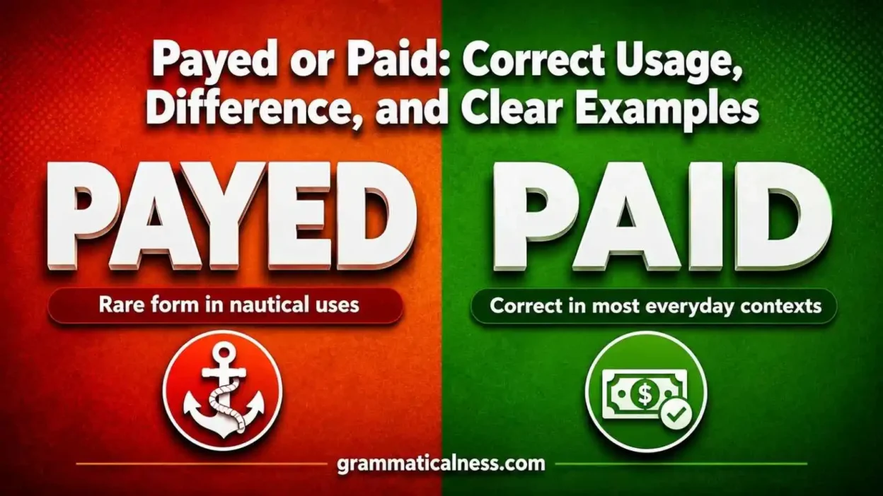 Payed or Paid