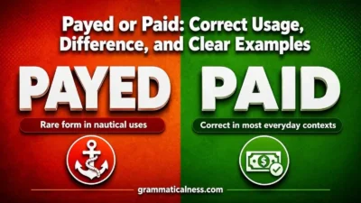 Payed or Paid