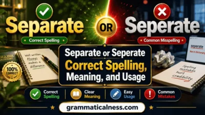 Separate or Seperate