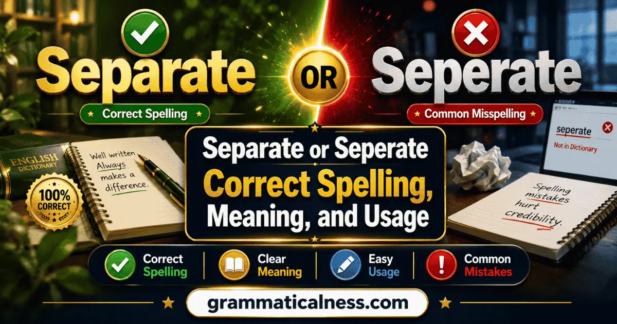 Separate or Seperate