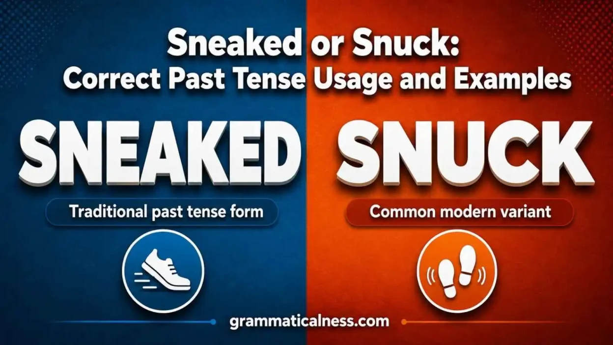 Sneaked or Snuck