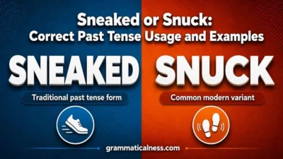 Sneaked or Snuck