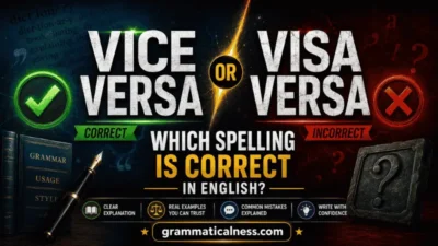 Vice Versa or Visa Versa