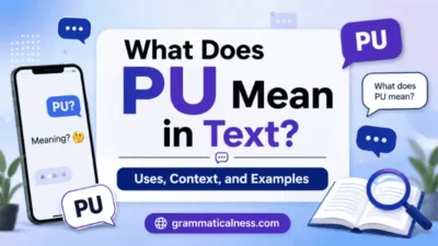 What Does PU Mean in Text